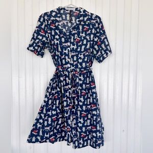 Dog Print Shirt Dress